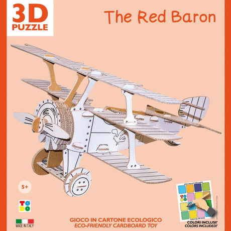 3d Cardboard model kit to make a Red Baron airplane