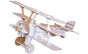 cardboard red baron plane ready to be coloured in