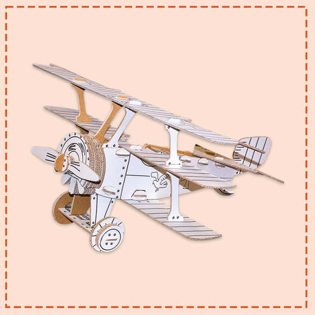 cardboard red baron plane model