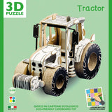 3d cardboard model kit for a tractor