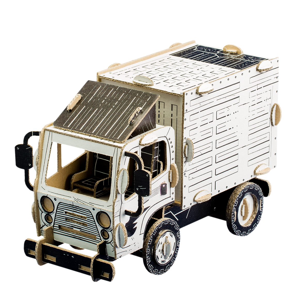 3d cardboard model of a lorry