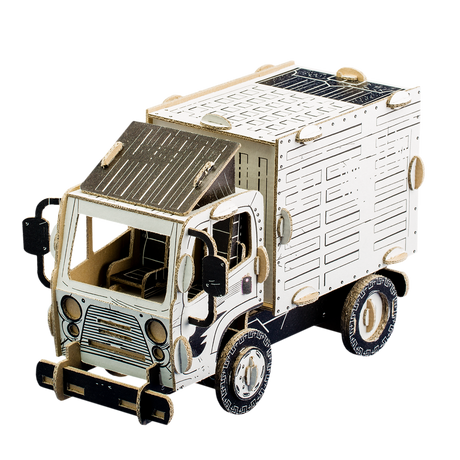 3d cardboard model of a lorry
