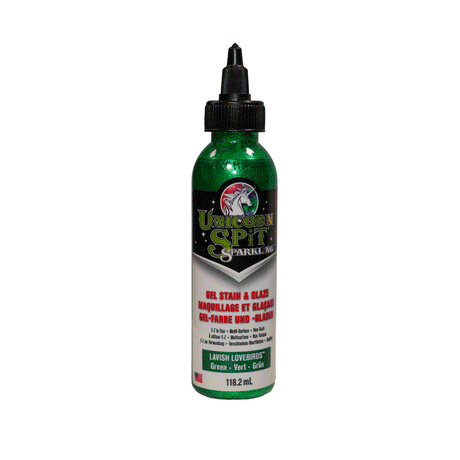 bottle of Jacquard unicorn spit rotating 360 degrees on a white background