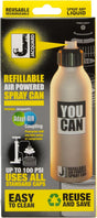 Jacquard YouCan refillable air-powered spray can packaging with beige can and black label.
